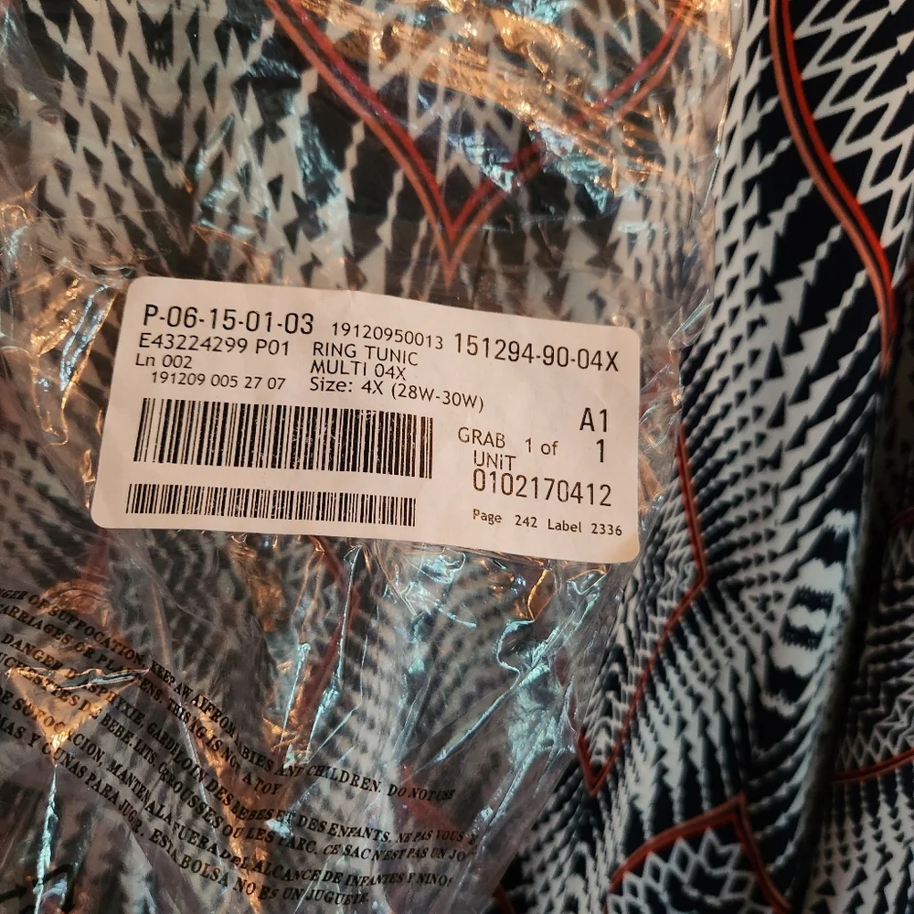 Anthony Richards Womens Plus Size Knee Length Midi Dress Geometric 4X New